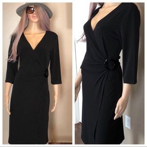 Black drape dress